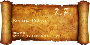 Kosina Petra névjegykártya